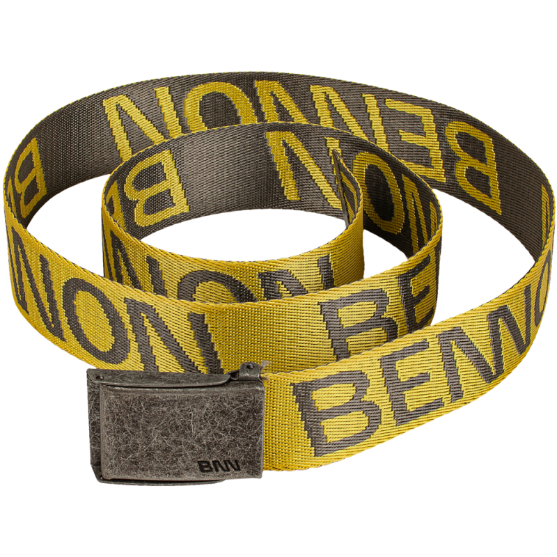 Oboustranný pásek s kovovou rychloupínací přezkou LIMOS BELT YELLOW/GREY