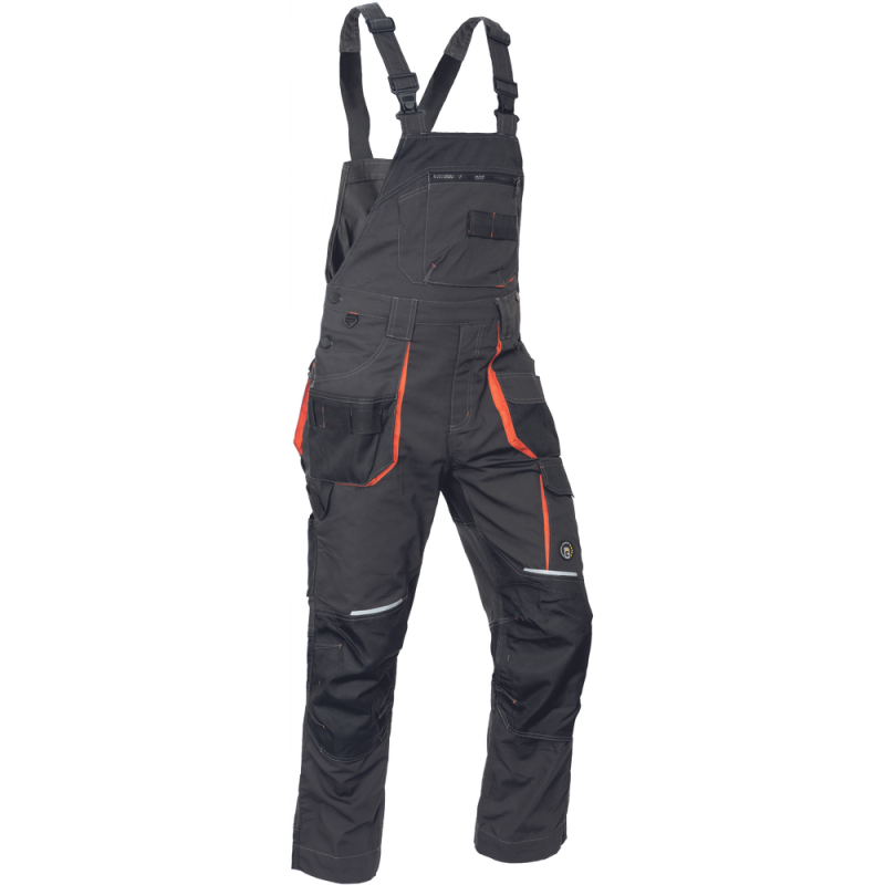 EMERTON PLUS kalhoty s laclem antracit/oranžová