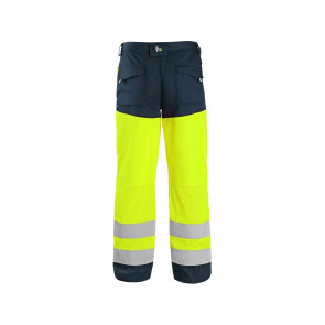 Kalhoty HALIFAX, výstražné se síťovinou, pánské, žluto-modré