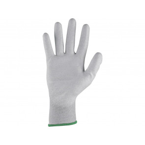 Pletené bezešvé rukavice ADGARA, ESD ,antistatické, povrstvená dlaň a prsty
