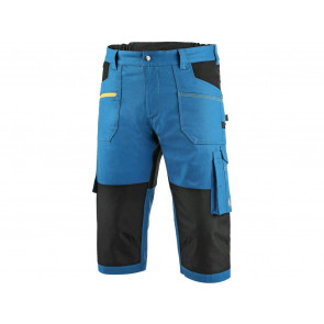 Pánské montérkové 3/4 kalhoty STRETCH středně modré
