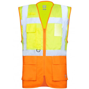 Síťovaná manažerská vesta SIGNAL žluto-oranžová