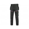 Pánské pracovní kalhoty LEONIS černé s modro/červenými doplňky
